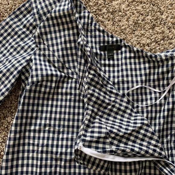 J.Crew one shoulder gingham top - Picture 4 of 5